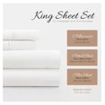 thumbnail image 3 of Double-Brushed Microfiber King Sheet Set 4 Piece – Oeko-TEX Certified Ultra Soft & Wrinkle-Free - 16" Deep Pocket Sheets - Easy Care King Size - White, 3 of 9