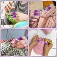 thumbnail image 6 of 20PCS Crochet Finger Guard, 3.9-Inch Finger Covers Compression Crochet Finger Sleeves for Knitting Finger Protector,20 * Crochet Finger Sleeves,Purple, 6 of 7