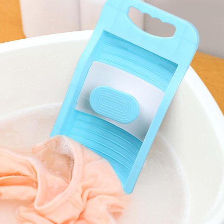 Small Washing Board Non Slip Cleaning Tool Washing Scrubbing Board for Household Dormitory Socks , 18cmx32cmx8cm
