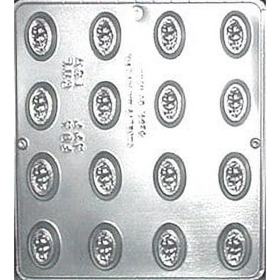149 Oval Pieces with Rose Chocolate Candy Mold