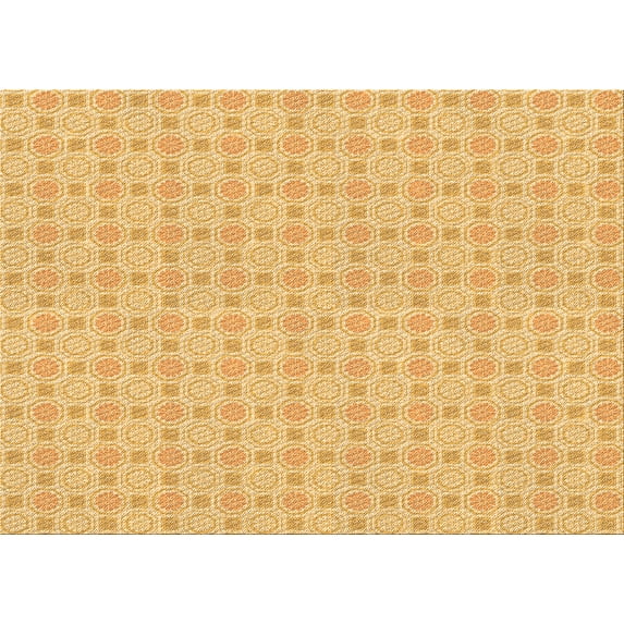 Ahgly Company Indoor Rectangle Patterned Dark Orange Area Rugs, 5' x 8'