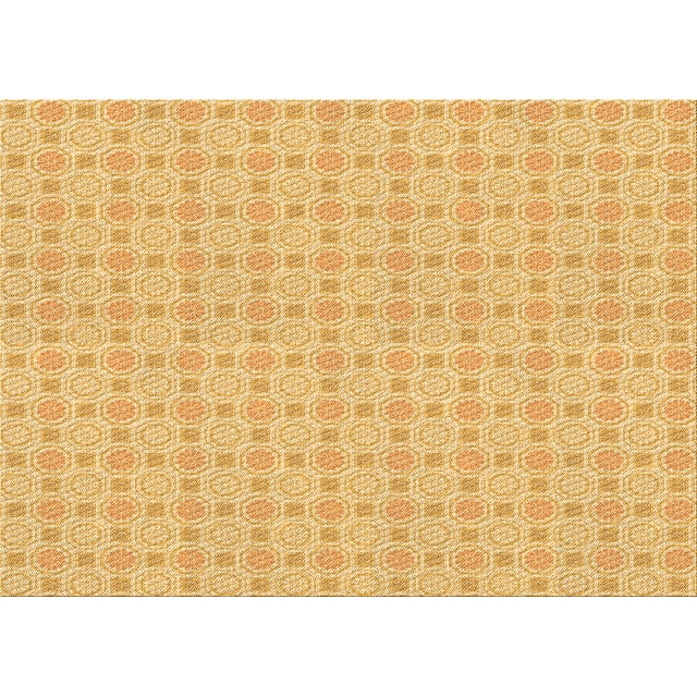 Ahgly Tapis Rectangulaire Lavable en Machine Intérieur Transitionnel Orange Foncé, 5 Pieds x 7 Pieds