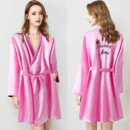 

JNGSA Pajamas For Women Soft Comfy Terry Cloth Robes For Women Women Girls Silk Satin Kimono Robes Birthday Mama Bathrobe Sleepwear Pajamas Clearance