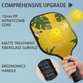 thumbnail image 4 of Pickleball Paddles Set Of 1, Fiberglass Surface, Tropical Leaf Print, 1 Paddle, 2 Balls & Bag, 4 of 5