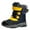 Z1 Dark Blue, variant on Kids Waterproof Snow Boots with Hook & Loop - Plush Lined Thick Sole Winter Shoes, Non- Comfortable Boots for Boys & Girls,Size:12-12.5 Years