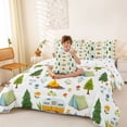 thumbnail image 4 of Catabedysis Floral Camping 7-Piece Twin Bedding,Caravan Tent Pattern Bedding Comforter Set For Boys,Multicolor,Polkadot Reversible, 4 of 7