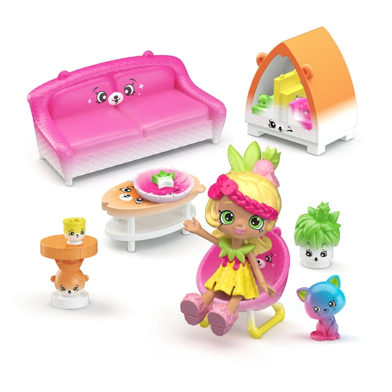 Shopkins Happy Places Rainbow Beach House Playset, With 6