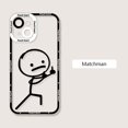 thumbnail image 1 of Funda de teléfono con patrón de Matchman de dibujos animados para iPhone 13, 12, 11 Pro Max, X, XR, XS Max, 14 Pro, 7, 8 Plus, Mini funda trasera suave transparente Fivean unisex, 1 of 2