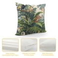 thumbnail image 5 of Tropic Exotic Trees And Animals Throw Pillow Cover ，Parrot Zebra Monkey Tree Bird Flower Leaf Plant Summer Square Throw Pillow Cases，Polyester Throw Cushion Covers For Couch Sofa Bedroom, 5 of 5