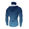 thumbnail image 4 of GrmtClth Men's Sun Protection Hooded Summer Long Sleeve Top Vacation with Mask Clothing Workout Gradient Outfits Blue M, 4 of 4