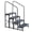 Black-4 steps, variant on 3 Steps RV Steps with 2 Handrail, Heavy-Duty Hot Tub Steps, RV Trailer Steps with Non-Slip Mats, Portable Ladder Stairs for RV, Pool, Camper, Trailer, Mobile Home, Porch