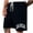 Dark Blue, variant on Mens Brown Printed Drawstring Shorts, "BROOKLYN" Letters, Summer Urban & Casual Use