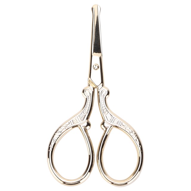 Tijeras De Costura, Tijeras De Sastre De Acero Inoxidable Vintage Tijeras De Bordado Tijeras De Modista De 3.7 Pulgadas Para Manualidades Para Bordar Para Coser Para Obras De Arte ANGGREK Cabeza Redonda Dorada MJ‑FY01