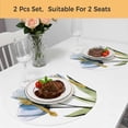 thumbnail image 5 of Blue Tulip Round 13 Inch Placemats Set of 2, Abstract Flower Country Farm Floral White HeatResistant Non Slip Place Mats for Dining Table, Wipeable Braided Kitchen Table Mats for Housewarming, 5 of 9