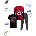 thumbnail image 2 of Pro Athlete Boys Tracksuit Set - 3 Piece Tricot Jogger Pants Graphic Tee & Two Fer Shirt (8-16), 2 of 7
