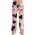thumbnail image 5 of Youpwaven Women's Valentine's Day Glitter Heart Print Sleep Pants - Soft Pajama Pants for Women, Drawstring Waist Cute Loungewear for Valentine's Celebrations, 5 of 7