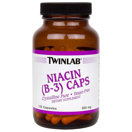 Twinlab Niacin B-3 500 mg Capsules, 100 Ct