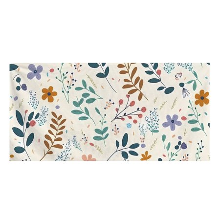 Vodetik Store Floral Print Bath Towels Flowers Plants Spa Towels Soft Absorbent Beach Towels 29.5×59in
