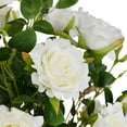 thumbnail image 5 of Northlight Potted Floral Artificial Roses in Bloom Garden Tree - White - 4', 5 of 7