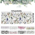 thumbnail image 4 of CoreLiving Watercolor Wisteria Kitchen Valances Window Treatment Light Filtering Short Curtains for Small Windows Elegant Purple Floral Print 1 Panel, 4 of 6