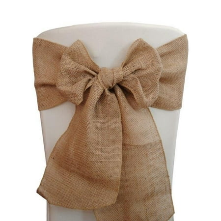 

75 Burlap Chair Sashes 6 x108 Wedding Event Parties Shows 100% Natural Jute