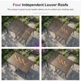 thumbnail image 5 of PURPLE LEAF 12' × 24' Louvered Pergola Outdoor Hardtop Adjustable Aluminum Sun Shade for Deck Garden Backyard Patio Retractable Roof Canopy Bronze, 5 of 8