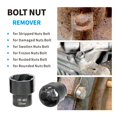thumbnail image 3 of Ensemble Extracteur d'Écrous de Boulon 22 Pcs Métrique 8-27 mm Outil de Retrait d'Écrous d'Impact 1/2 Pouces et 3/8 Pouces Kit de Retrait de Verrou de Roue d'Entraînement pour Extraire Écrous et Vis Givrés Endommagés, Découpés T, 3 of 6