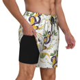 thumbnail image 2 of Balery Snake And Moon Mens Swim Trunks Swim Shorts for Men Quick Dry Inseam Beach Shorts with Compression Liner Pocket-3X-Large, 2 of 9
