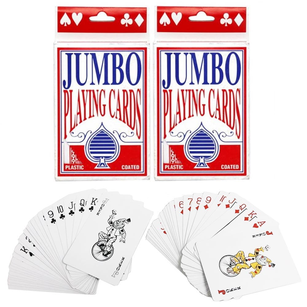A4 Jumbo Size Poker Playing Card Plastic Coated Card For Fancy Dress Party  Gift 