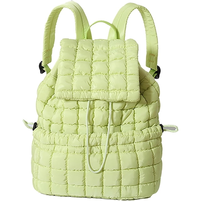 LHSHIDU Backpack for Women - Trendy Drawstring Puffy Backpack (Black)