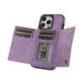 thumbnail image 2 of K-Lion Stylish Wallet Case for iPhone 14 Pro Max Flip Card Slots Diamond Bling Sparkle Design RFID Function Detachable Shoulder Strap Girls Women Purse Case For iPhone 14 Pro Max,Purple, 2 of 9