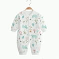 thumbnail image 2 of Karoyedx Baby Boy Fall Clothes Baby Boy Girl Outfit Newborn Embroidery Romper Long Sleeve Bodysuit Fall Winter Mint Green Size,3-6 Months, 2 of 5