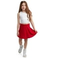 thumbnail image 4 of Sweet Hearts Girls' Skater Skirt - High Waist Stretch Crepe Uniform Skirt: Made in USA (Sizes: 5-18), 4 of 7