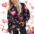 thumbnail image 1 of Sudaderas con capucha CUHK para niñas, sudadera con capucha estampada, cuello redondo, manga larga, para uso diario, ropa de abrigo informal, sudadera con capucha, blusa de poliéster para niños, 1 of 6