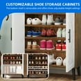 thumbnail image 6 of DEXTRUS Shoe Cabinet with Doors, Modern 5-Tier Brown Wood 15 Pair Storage Organizer, 6 of 10