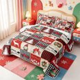 thumbnail image 3 of Manfei Happy Xmas Twin Quilt Set,Antique Pink Christmas Twin Coverlet Set,2pcs,1 Bedspread and 1 Pillowcase, 3 of 7