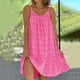 thumbnail image 1 of WILLBEST Vestidos Verano para Mujer Casual Floral Cuello Redondo Dobladillo con Volantes Tirantes Finos Vestido Corto sin Mangas Vestido de Playa Extra Grande, 1 of 3