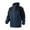 Navy, variant on USSUMA Men Jackets Waterproof Windproof Jacket Long Sleeved Hooded Zipper Pocket Coat Comfy Multicolor Loose Outerwear Climbing Fall Top