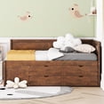 thumbnail image 2 of Full-size walnut daybed with drawers and shelves - Maximizes space for home organization, 2 of 2