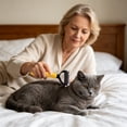 thumbnail image 5 of FEOLGEHLY Pet Dematting Comb for Dogs and Cats - Stainless Steel Undercoat Rake Deshedding Brush with Rounded Tips, Gentle Grooming Tool for Long and Short Hair, Orange (Orange), 5 of 7