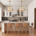 thumbnail image 3 of FINE MAKER American Light Luxury Chandelier E26*3 French   Retro Style Cchandelier, Foyer Closet Dining Room   Bedroom Kkitchen Living Room Chandelier, 3 of 20