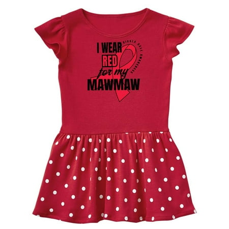 

Inktastic Sickle Cell Awareness I Wear Red For My Mawmaw Gift Baby Girl Dress