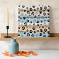 thumbnail image 3 of Ships Next Day Canvas Wall Art 8"x8",Blue Dog Paw Print Wood Framed Canvas Print Painting,Vintage Farmhouse Rustic Wooden Grain Ready to Hang Small Picture Wall Decor for Bathroom Nursery Kitchen, 3 of 9