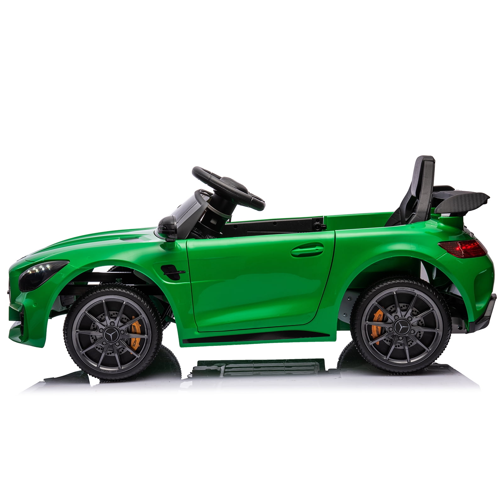 Kepooman 12V 4.5Ah Kids Police Ride On Car with 2.4G Remote Control Mercedes-Benz Sports Car, Electric Toy for Kids, Green