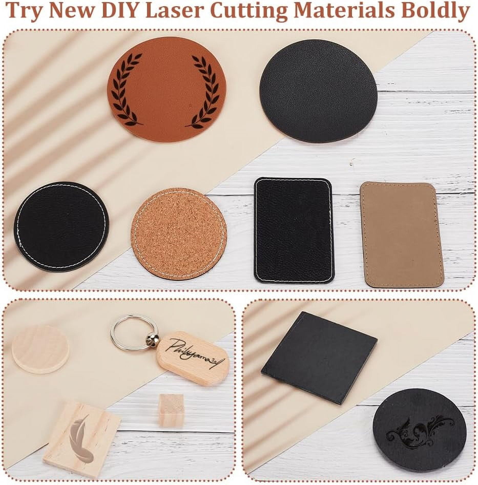 1 Bag Leather Working Kit for Beginners Tools Including Acrylic Plate 304 Stainless Steel & Aluminum Pendants Natural Black Stone Cup Mat Iron Ball Chains Wood Mixed Color 516Pcs/bag