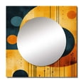 thumbnail image 2 of Designart "Vintage Geometric Abstraction In Retro Apricot II" Modern Midcentury Gold Large Square Mirror - Square Bedroom Mirror Printed Wall Decor - Mid-Century Square Printed Wall Mirror Art, 2 of 5