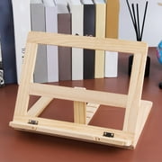 Wooden Book Stand Holder Clips Foldable Lightweight Easy Carrying Countertop Book Holder Tray for Study Table Textbook Wood clamp