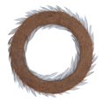 thumbnail image 3 of Corona Vickerman de 61 cm, color blanco lavado con forma de palma, color natural, 3 of 4