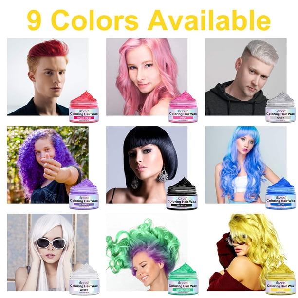 ikzee Coloring Hair Wax, Gold - Hair Styling Clay Washable