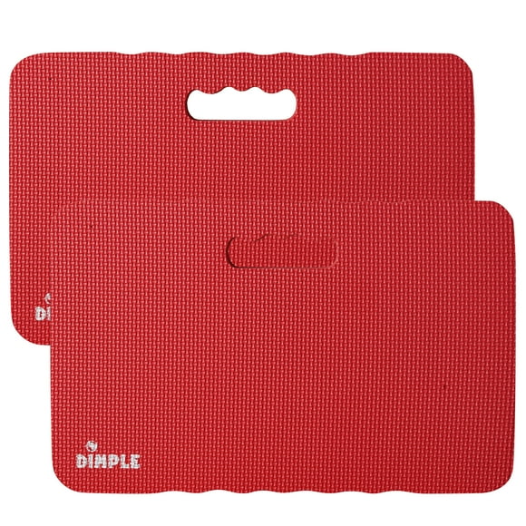 Tapis de Confort en Mousse Épaisse Haute Densité pour Jardinage support Genou 1.5 Po d'Épaisseur, Bain Bébé Genou, Exercice, Tapis de Yoga, Coussins de Jardin, Multi-Usage Rouge (2 Pack)